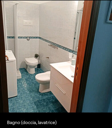 Washing machine, shower, towels